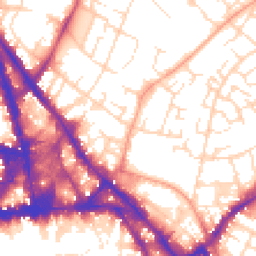 Daytime road noise heatmap for NG3 1ED