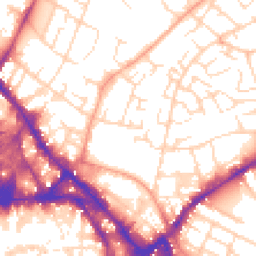 Daytime road noise heatmap for NG3 1GQ