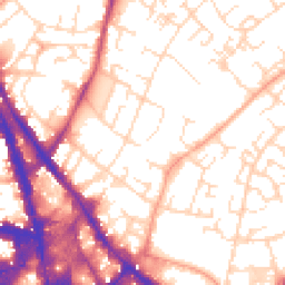Daytime road noise heatmap for NG3 1NN