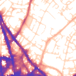 Daytime road noise heatmap for NG3 1NP