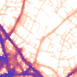 Daytime road noise heatmap for NG3 1NW