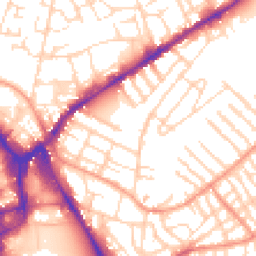 Daytime road noise heatmap for NG3 2AB