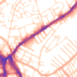 Daytime road noise heatmap for NG3 2AW