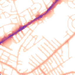 Daytime road noise heatmap for NG3 2BY