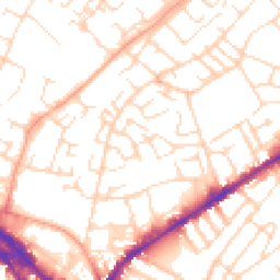 Daytime road noise heatmap for NG3 2HJ