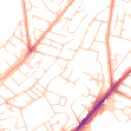 Daytime road noise heatmap for NG3 2LH