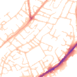 Daytime road noise heatmap for NG3 3DZ