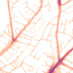 Daytime road noise heatmap for NG3 3EW