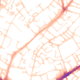 Daytime road noise heatmap for NG3 3NA