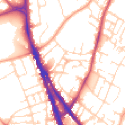 Daytime road noise heatmap for NG3 4FW