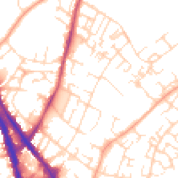 Daytime road noise heatmap for NG3 4QN