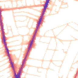 Daytime road noise heatmap for NG3 5DQ