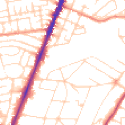 Daytime road noise heatmap for NG3 5EN