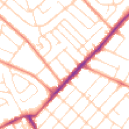 Daytime road noise heatmap for NG3 5JR