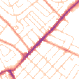 Daytime road noise heatmap for NG3 5JU