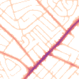 Daytime road noise heatmap for NG3 5JW