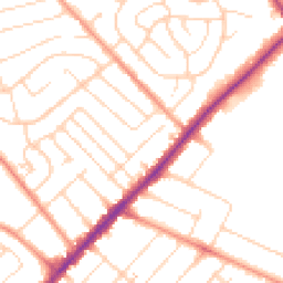 Daytime road noise heatmap for NG3 5LA