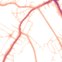 Daytime road noise heatmap for NG3 5NW