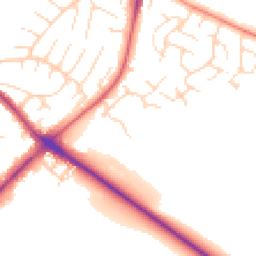 Daytime road noise heatmap for NG3 5UX