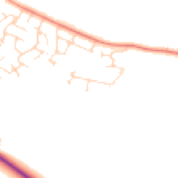 Daytime road noise heatmap for NG3 5XE