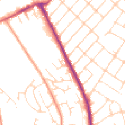 Daytime road noise heatmap for NG3 6AW
