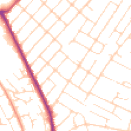 Daytime road noise heatmap for NG3 6GY