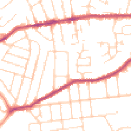 Daytime road noise heatmap for NG3 7GE