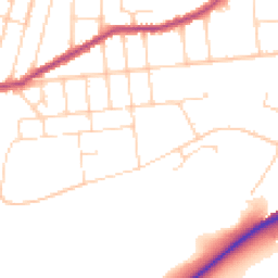 Daytime road noise heatmap for NG3 7GW
