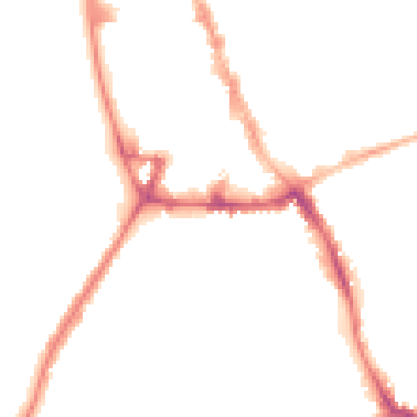 Night-time road noise heatmap for NG31 6AE