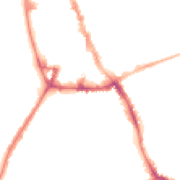 Night-time road noise heatmap for NG31 6BD