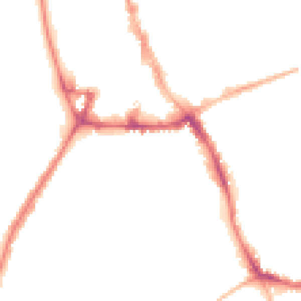 Night-time road noise heatmap for NG31 6BF