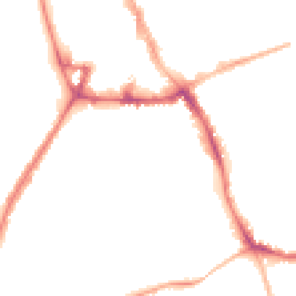 Night-time road noise heatmap for NG31 6BP