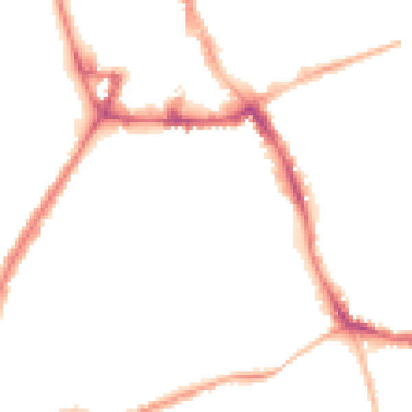 Night-time road noise heatmap for NG31 6BW
