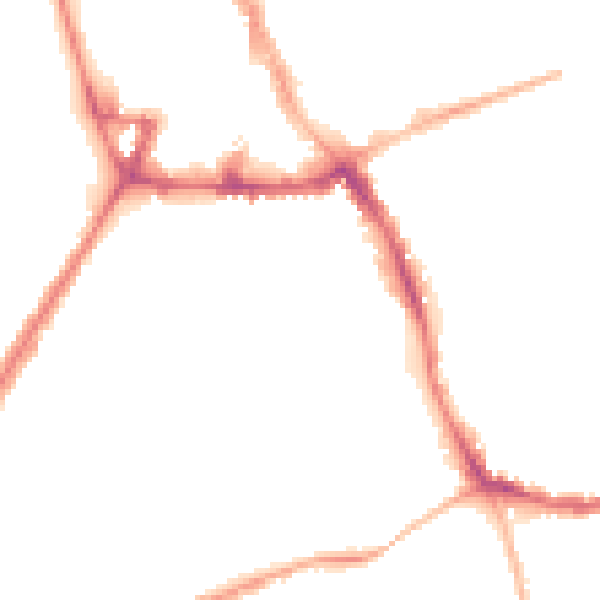 Night-time road noise heatmap for NG31 6BX