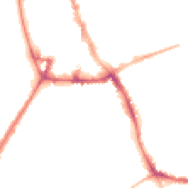 Night-time road noise heatmap for NG31 6DB