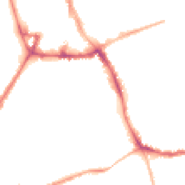 Night-time road noise heatmap for NG31 6DE