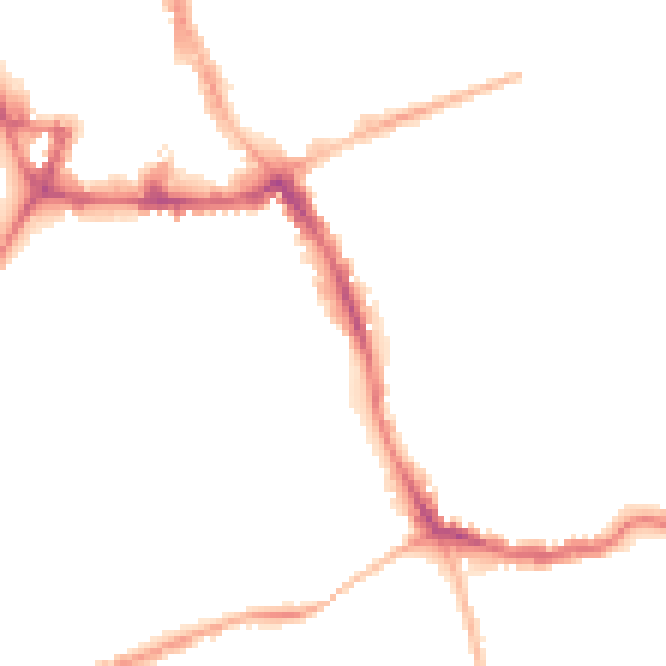 Night-time road noise heatmap for NG31 6DJ