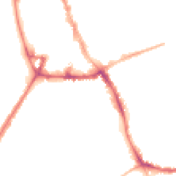 Night-time road noise heatmap for NG31 6DN