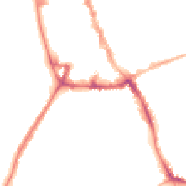 Night-time road noise heatmap for NG31 6DQ