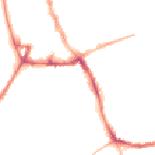 Night-time road noise heatmap for NG31 6DW