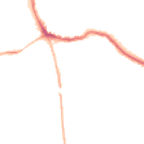 Night-time road noise heatmap for NG31 6ES