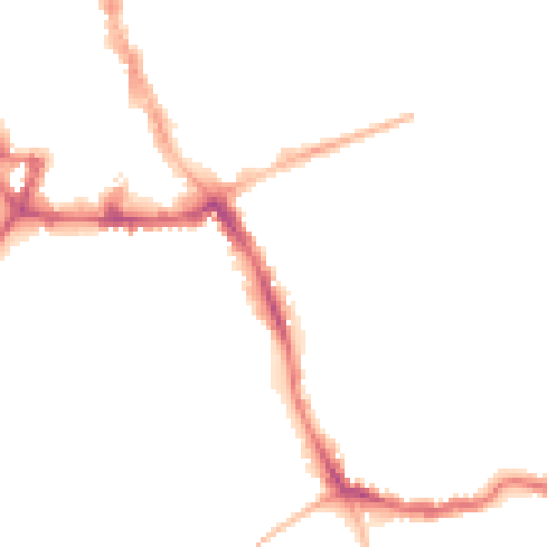 Night-time road noise heatmap for NG31 6ET
