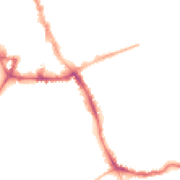 Night-time road noise heatmap for NG31 6EU