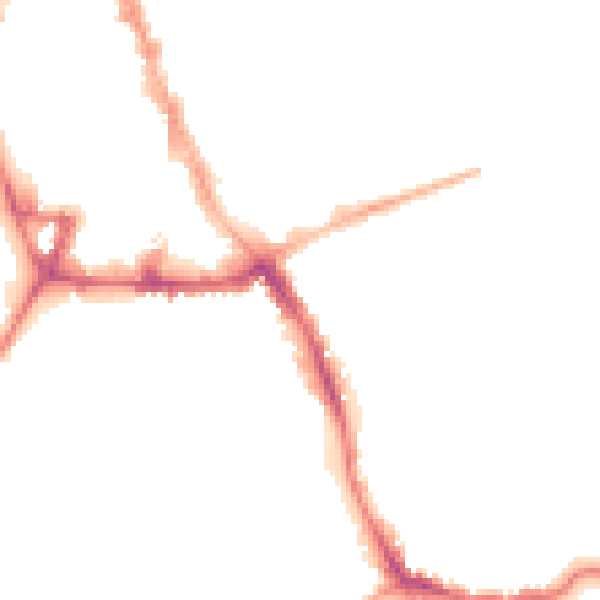 Night-time road noise heatmap for NG31 6EX