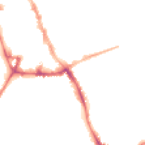 Night-time road noise heatmap for NG31 6EY