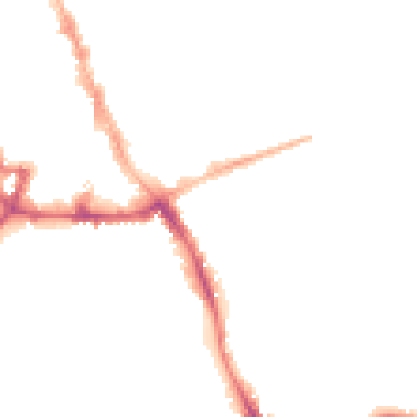 Night-time road noise heatmap for NG31 6EZ