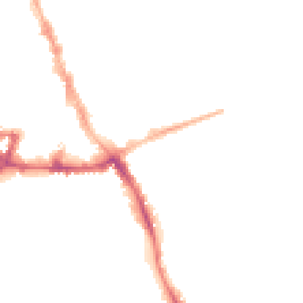 Night-time road noise heatmap for NG31 6HA