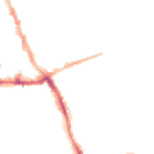 Night-time road noise heatmap for NG31 6HE