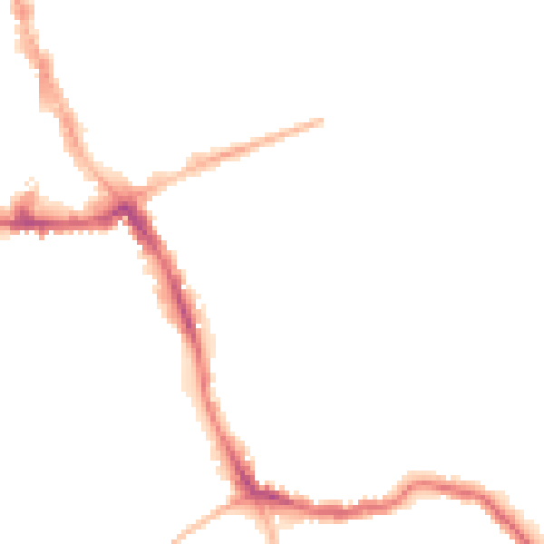 Night-time road noise heatmap for NG31 6HF