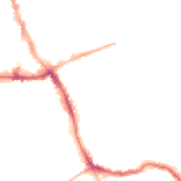 Night-time road noise heatmap for NG31 6HL